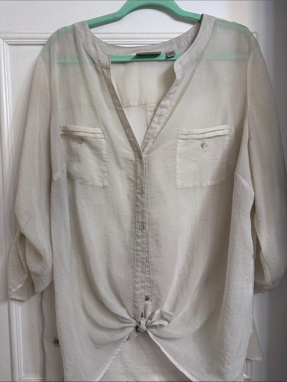 Avenue Cream Button-Up Shirt